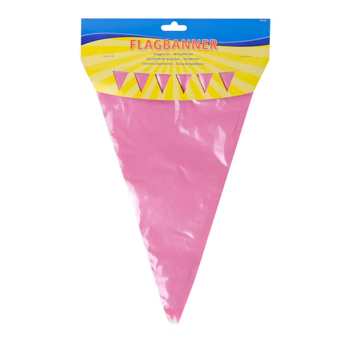 Ligne de drapeau rose bébé Folat bv, 10 mtr.