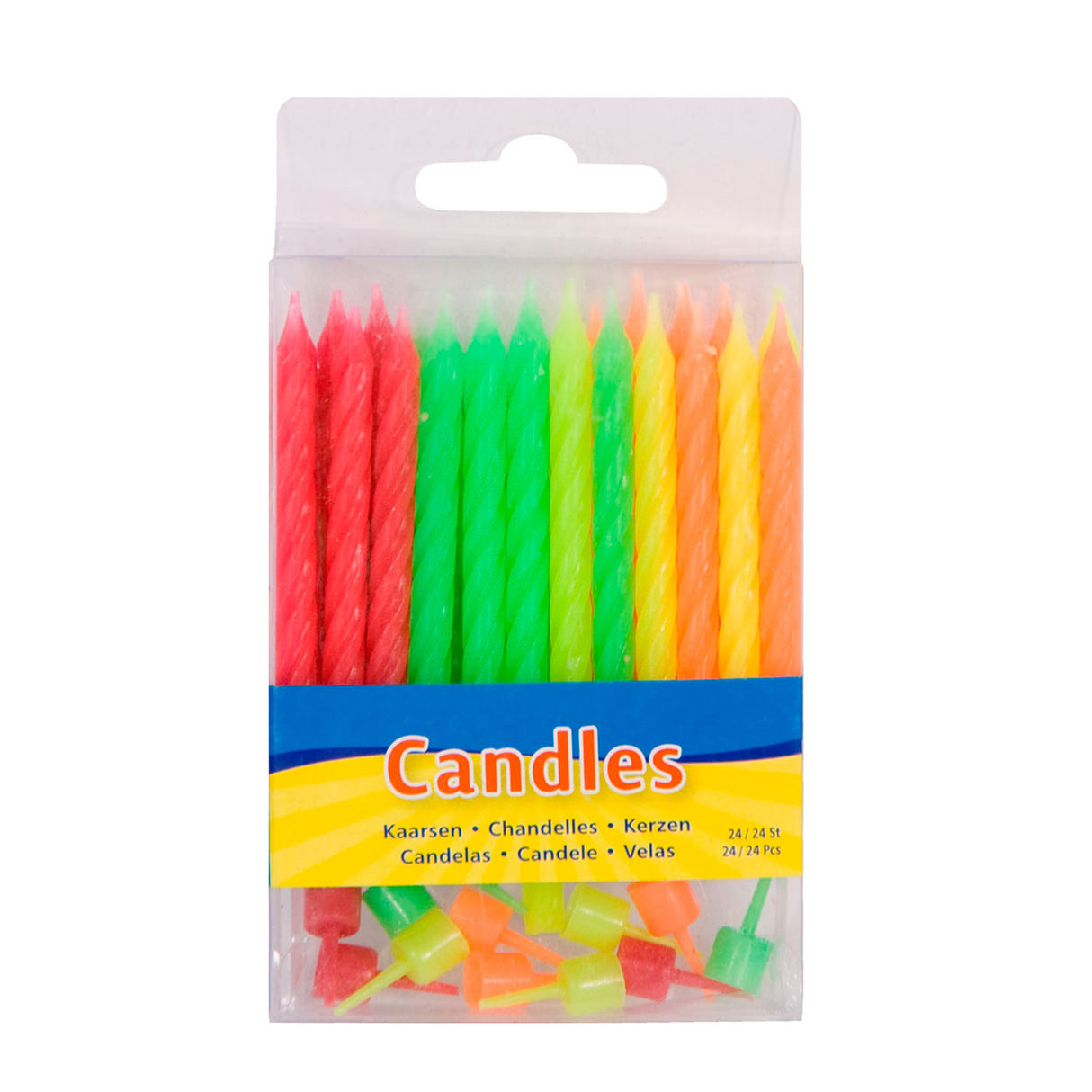 Bougies au néon Folat bv, 24 pcs.
