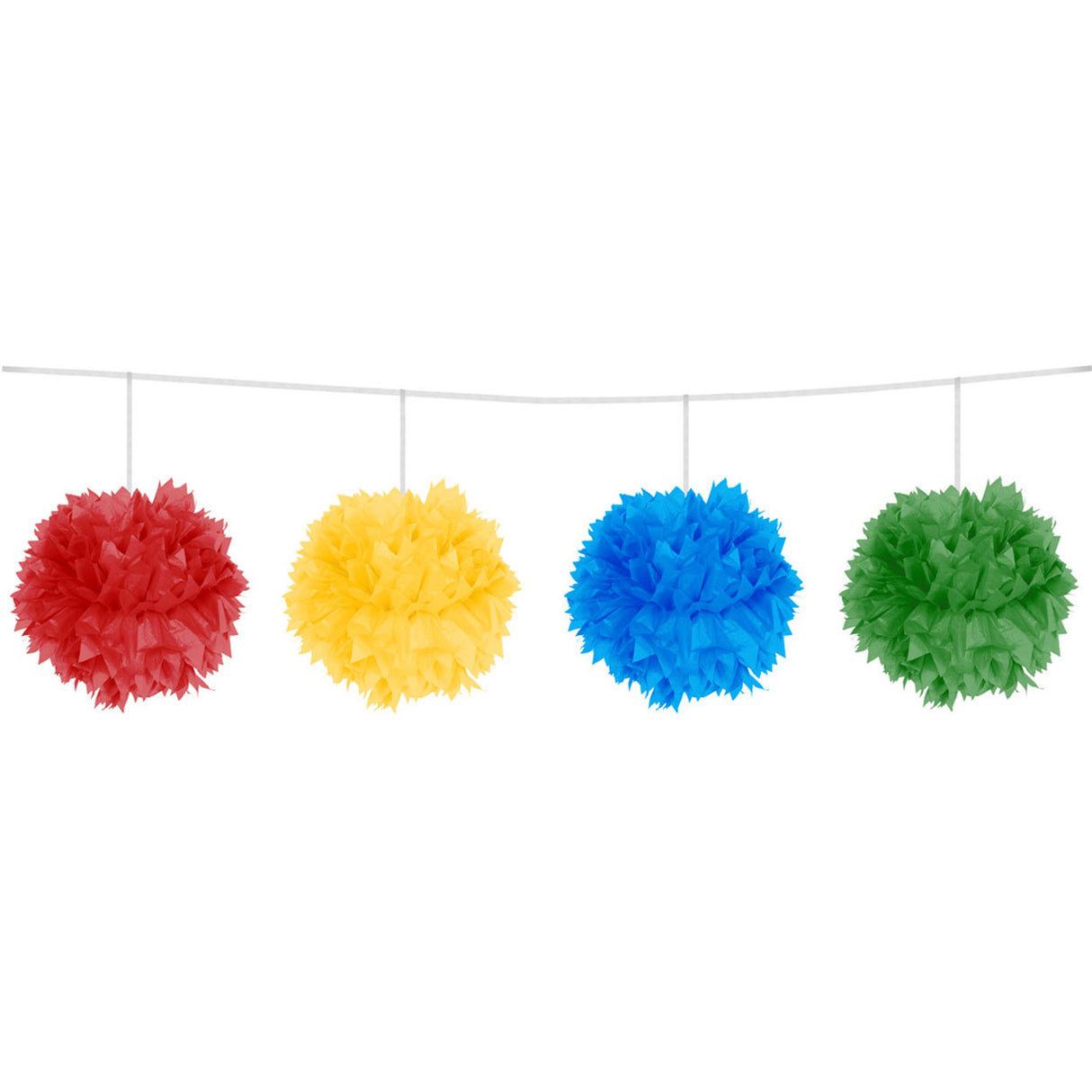 Guirlande de pompons colorés Folat bv