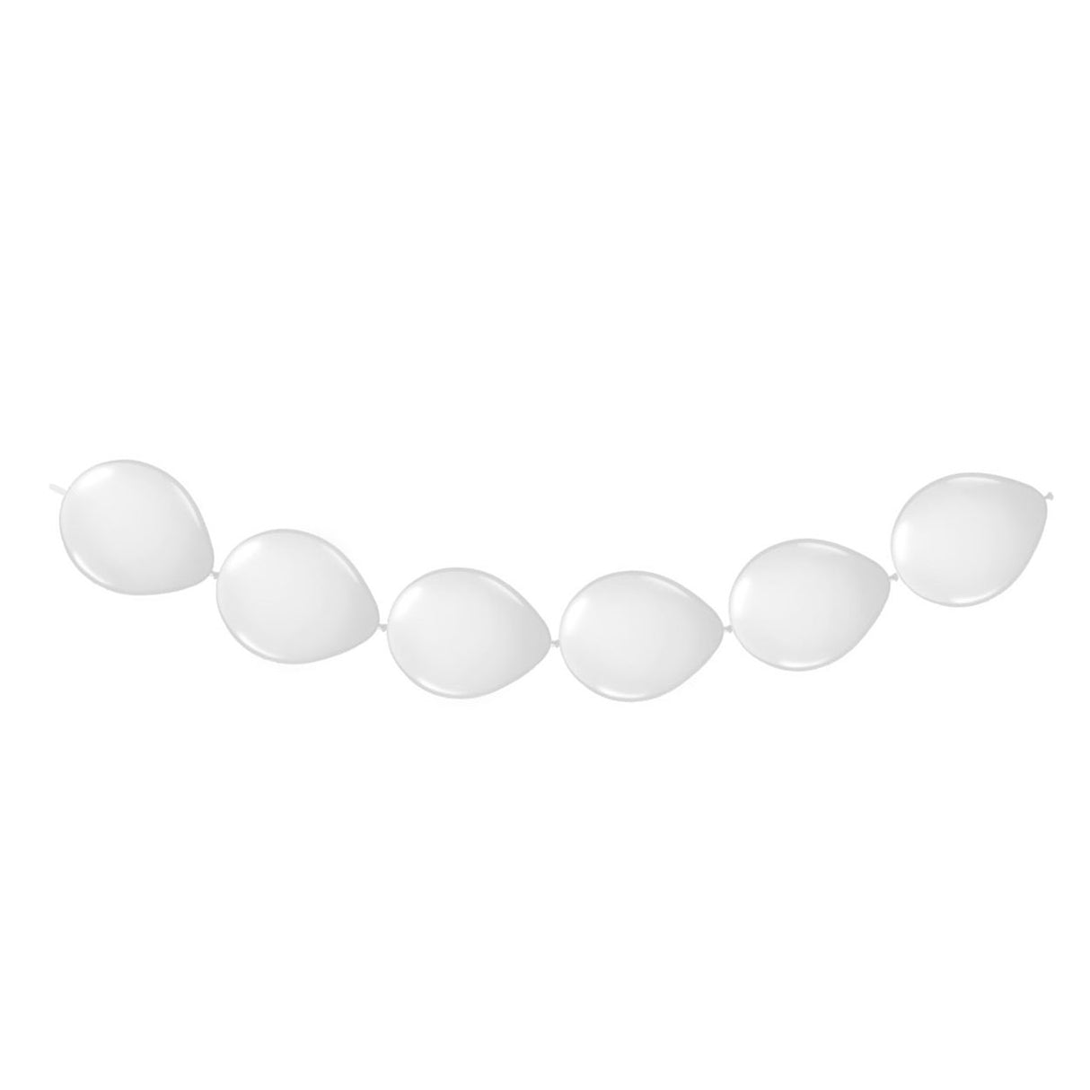 Ballons à boutons blancs Folat bv, 8 pcs.