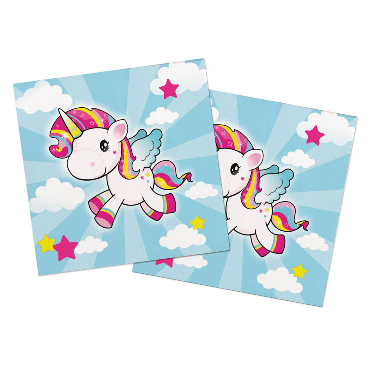Serviettes licorne Folat bv, 20 pcs.