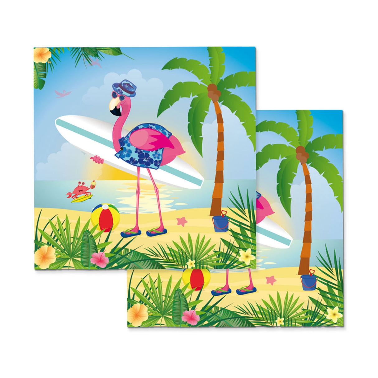 Folat bv serviettes flamant rose, 20 pcs.