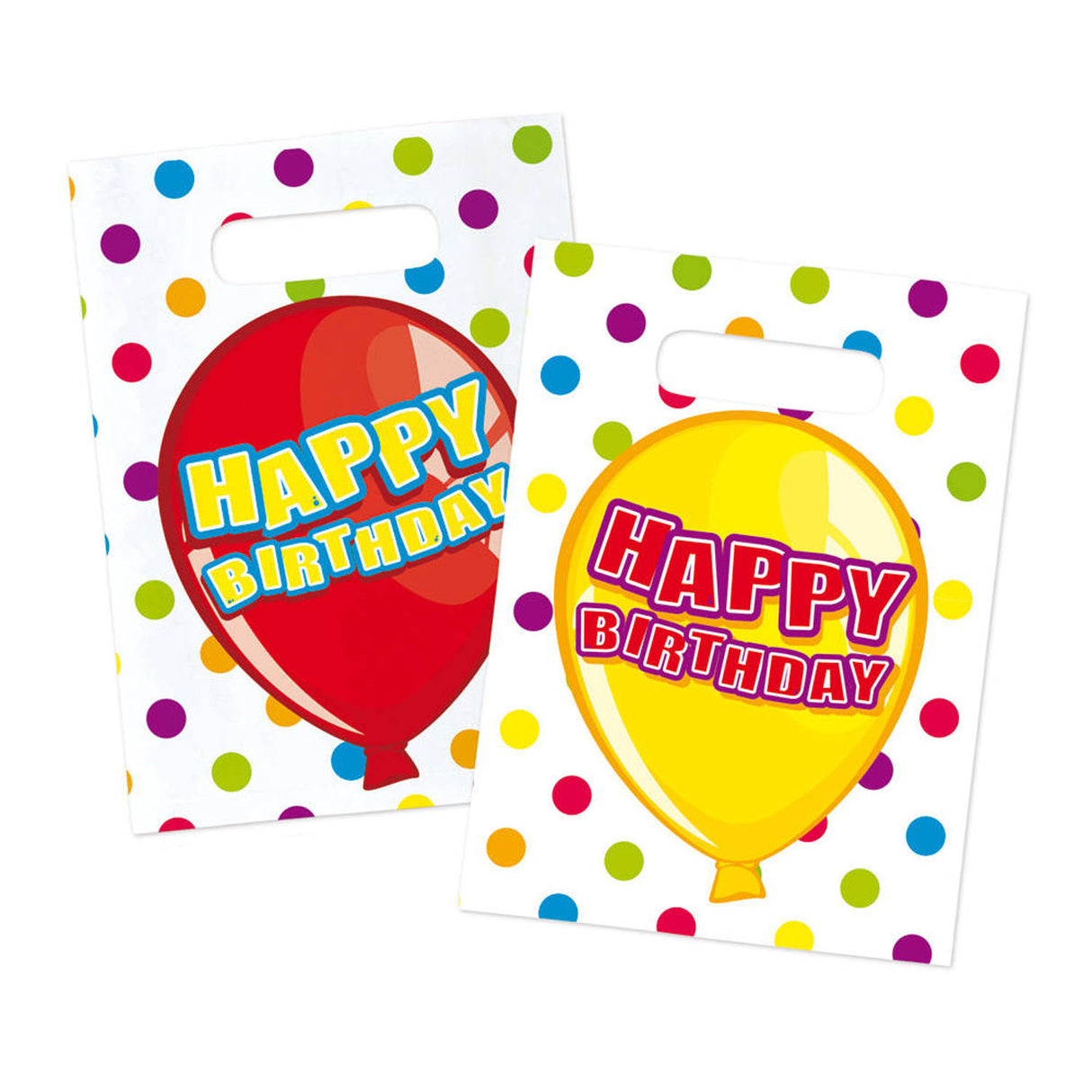 Folat bv joyeux anniversaire sacs de distribution, 6 pcs.