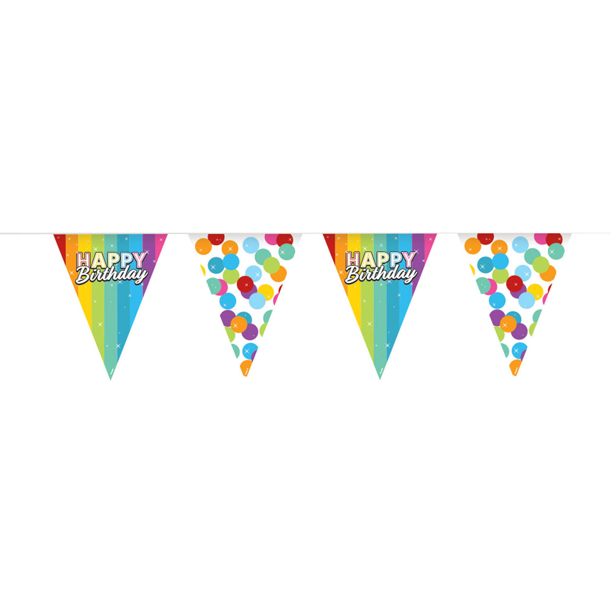 FOLAT BV VLAGGENLIJN Rainbow Joyeux anniversaire, 6mtr.