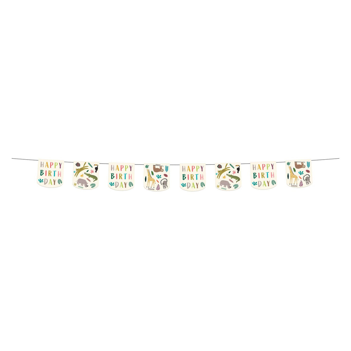 Ligne de drapeau Animaux sauvages 6m