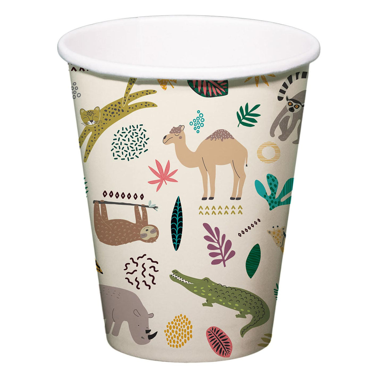 Folat bv gobelets en papier animaux sauvages 6 pcs.