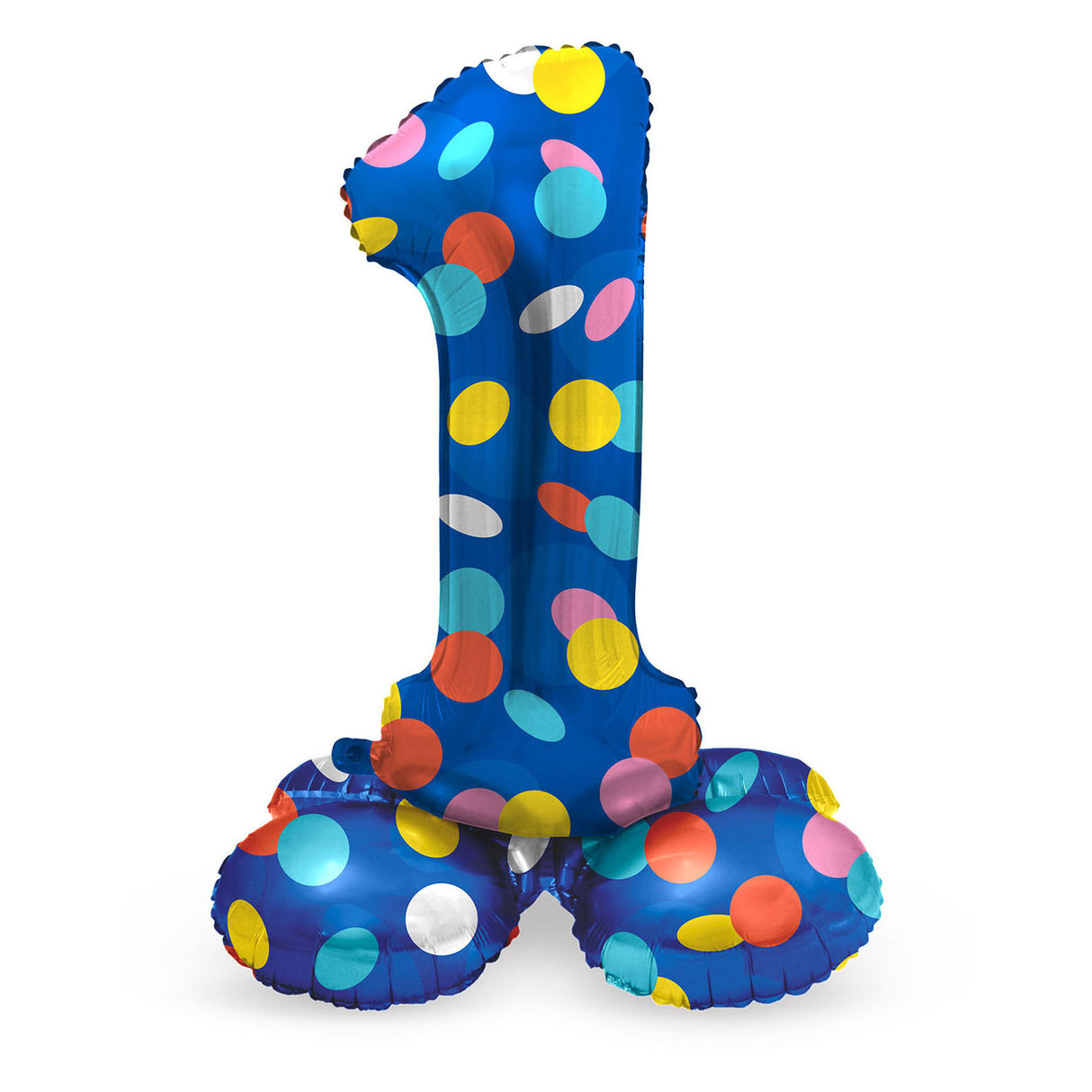 Folat bv foil ballon buts colorés numéro 1 - 72 cm