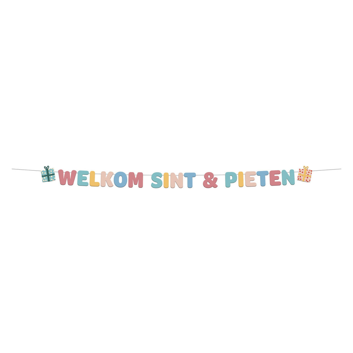 Folat bv guirlande de lettres bienvenue Père Noël et Pieten, 150 cm