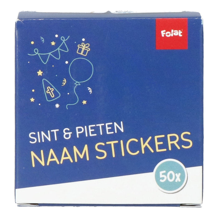 Folat bv autocollants nominatifs Saint Nicolas et Pieten, 50 pcs.