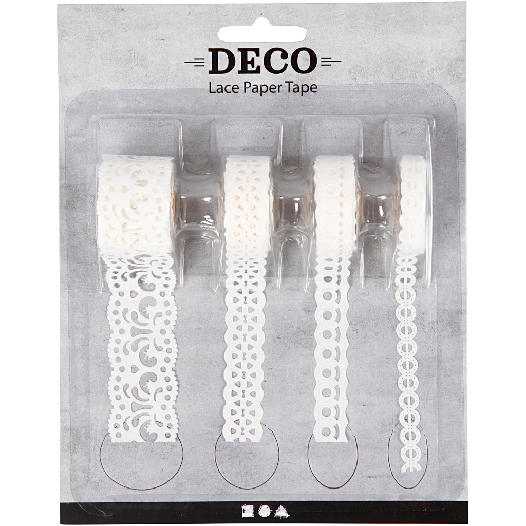 Creativ company Bordures en dentelle en papier, l: 8-23 mm, blanc, 4x2 m 1 boîte