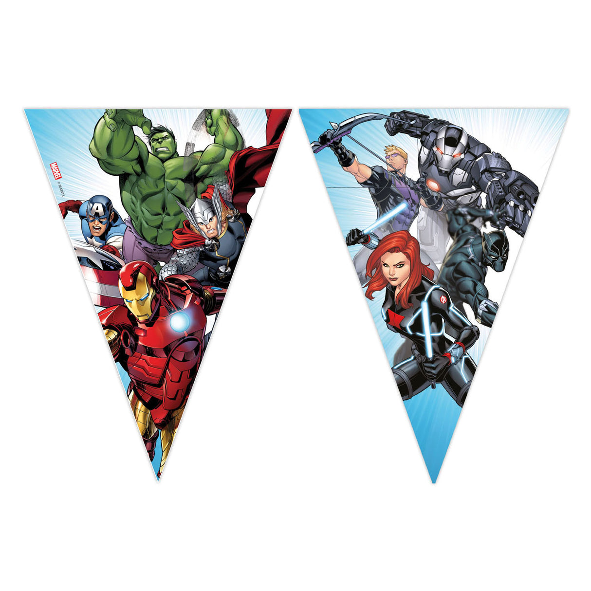 Ligne de drapeau en papier Globos fsc avengers infinity pierres, 3 mètres.