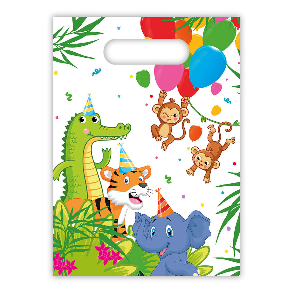 Globos sacs de fête ballons jungle, 6 pcs.