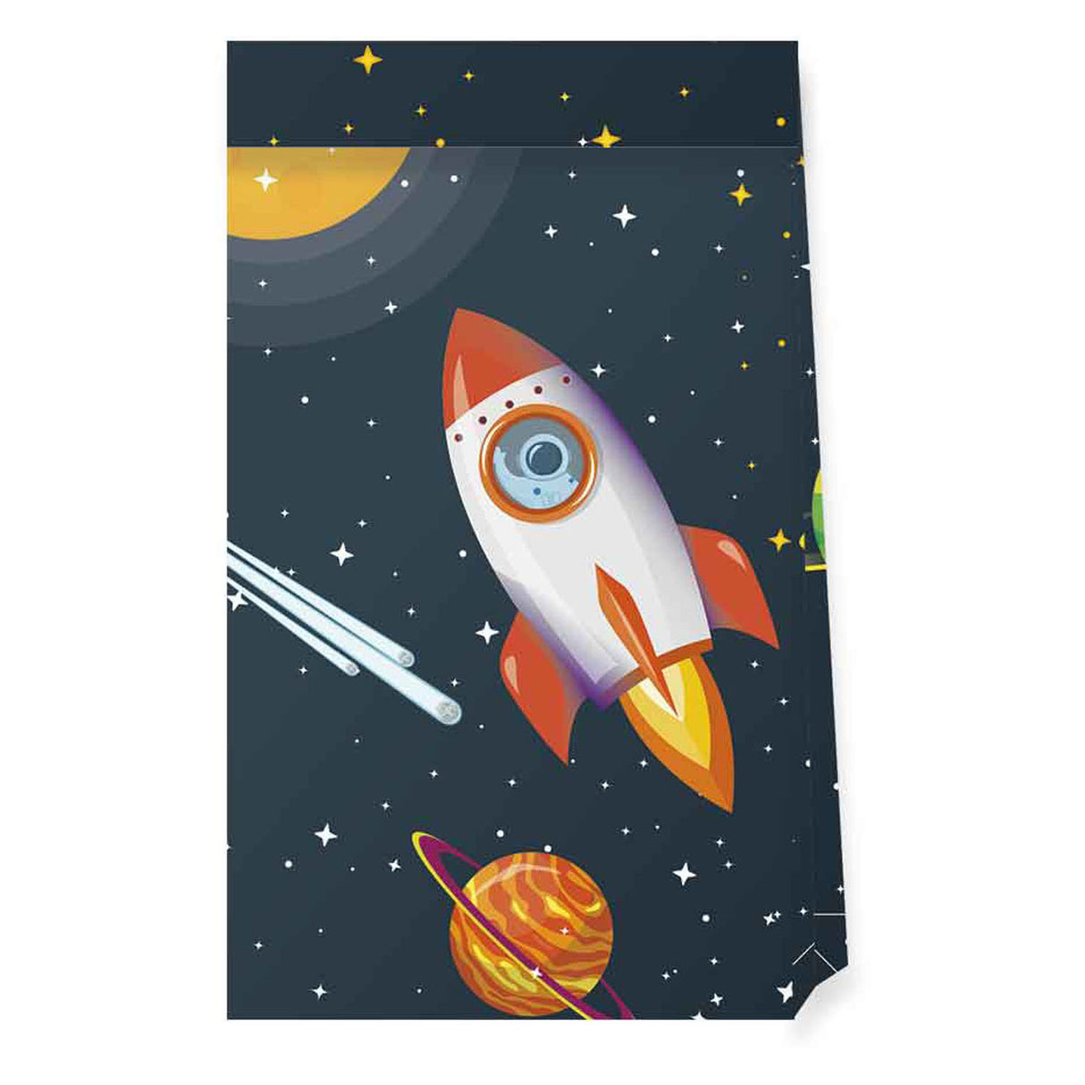 Sacs de fête en papier Globos Espace fusée FSC, 4 pcs.