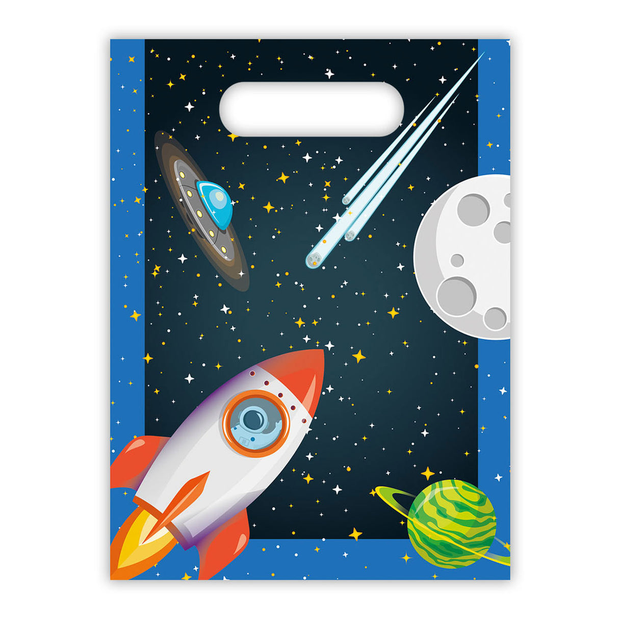 Globos sacs de fête espace fusée, 6 pcs.