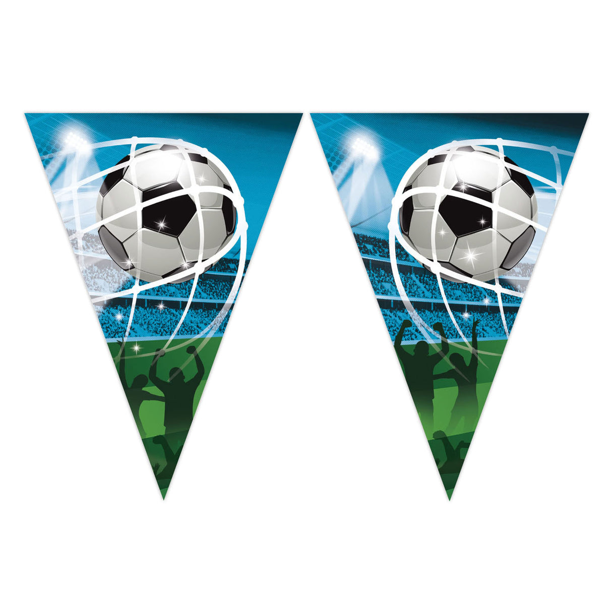 Ligne de drapeau en papier Globos fans de football fsc, 3mtr.