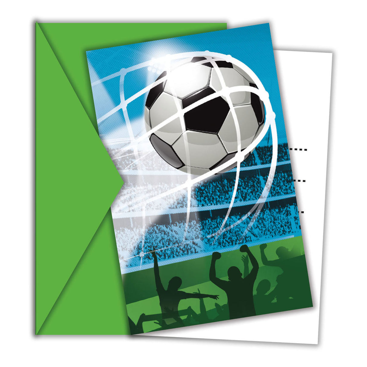 Invitations et enveloppes Globos fans de football fsc, 6pcs,