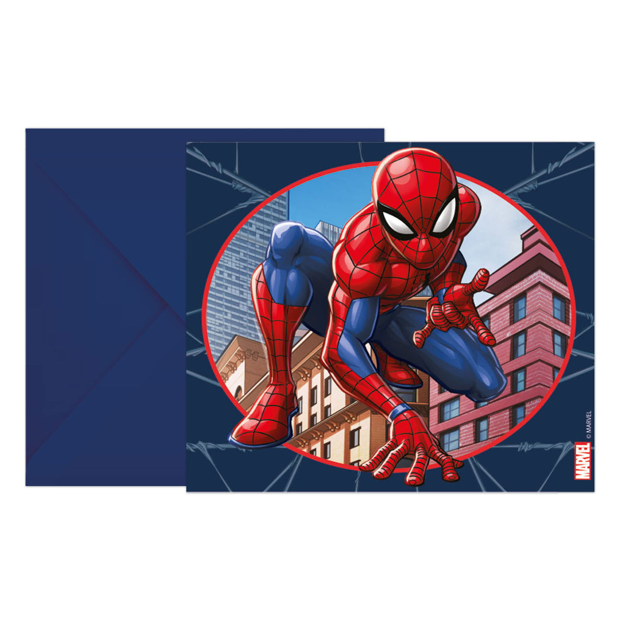 Invitations et enveloppes Globos fsc Spider-Man Crime Fighter, 6 pcs.
