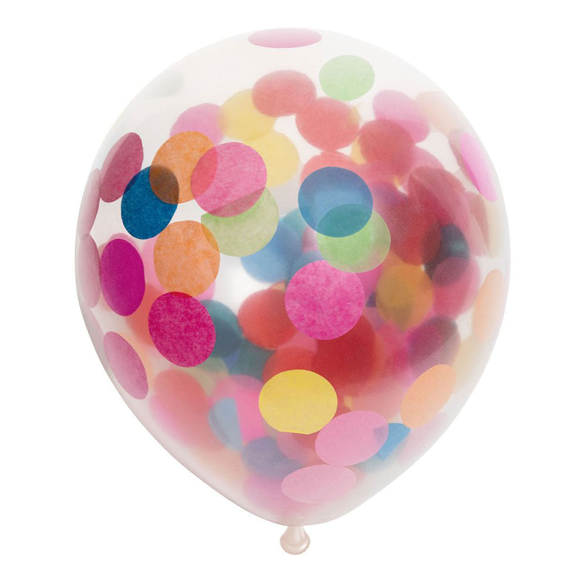 Ballons confettis Globos mélange de confettis en papier 30cm, 6 pcs.