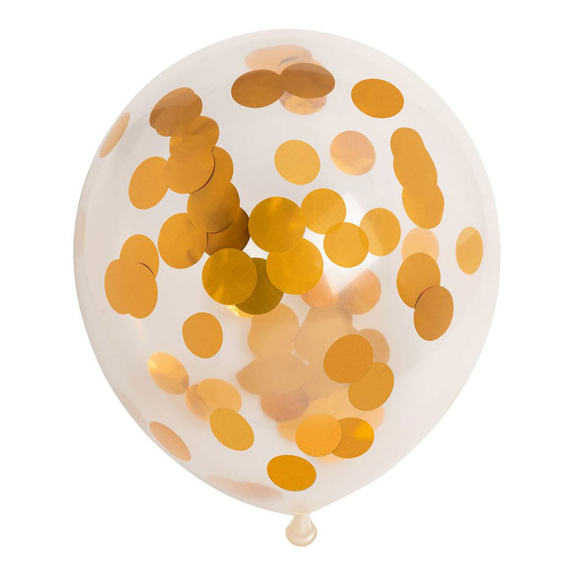 Ballons confettis Globos confettis en papier or métallisé 30cm, 6 pcs.