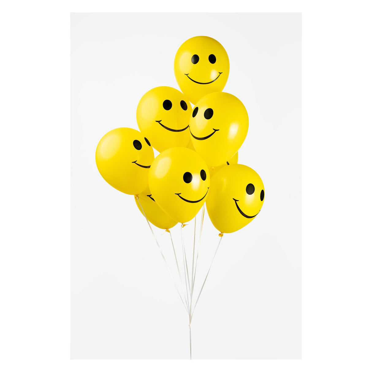 Ballons Globos sourire jaune 30cm, 8 pcs.