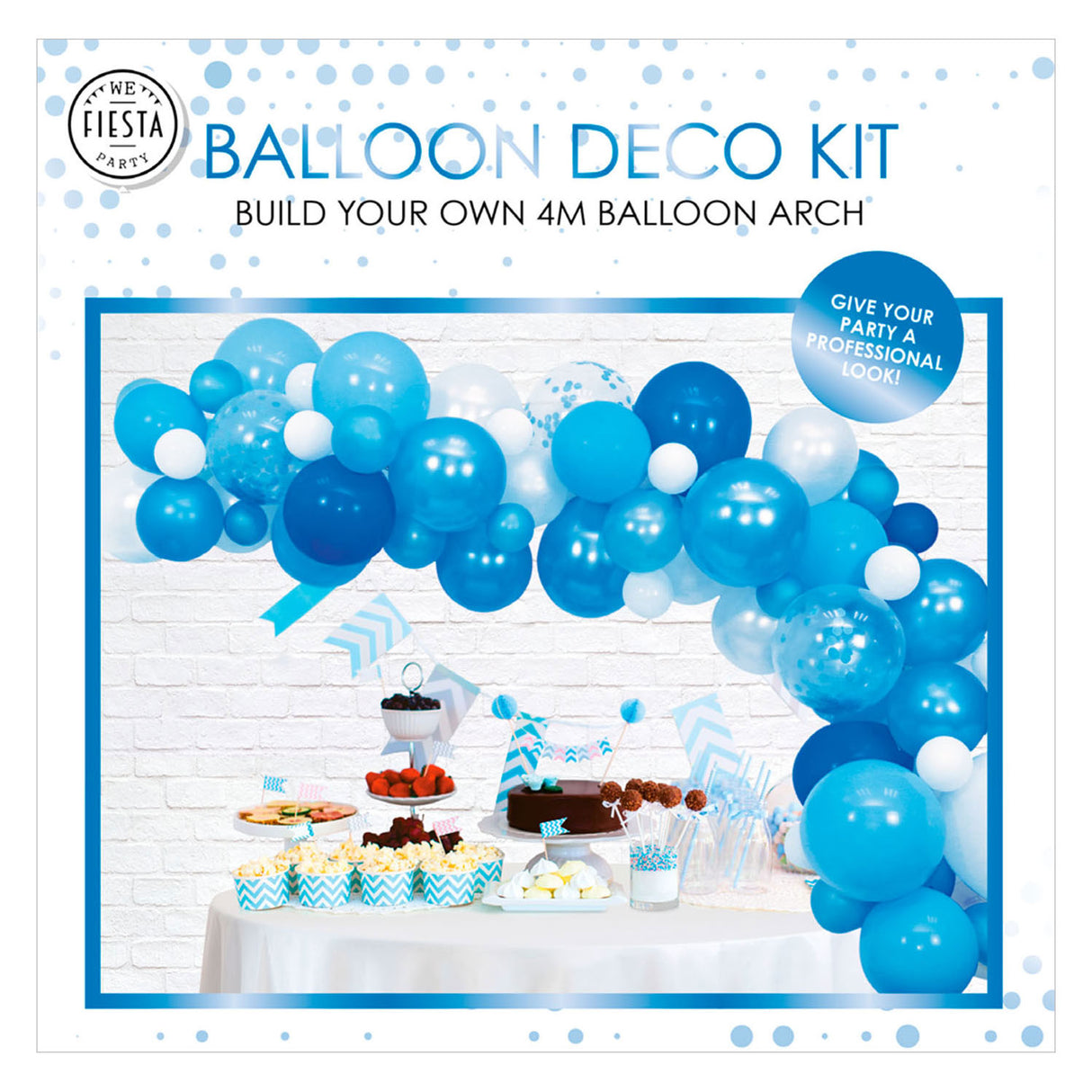 Ensemble d'arche de ballons Globos bleu