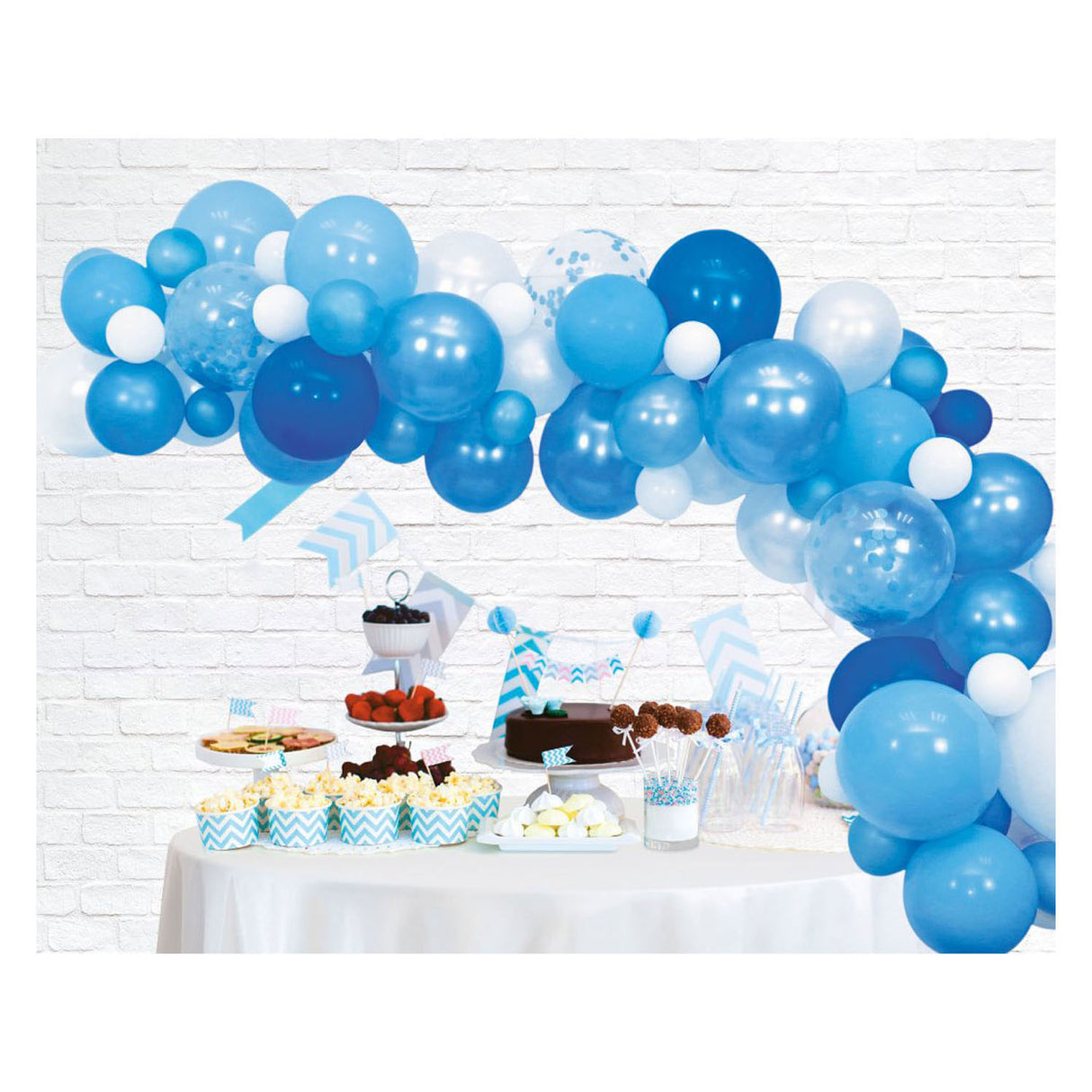 Ensemble d'arche de ballons Globos bleu