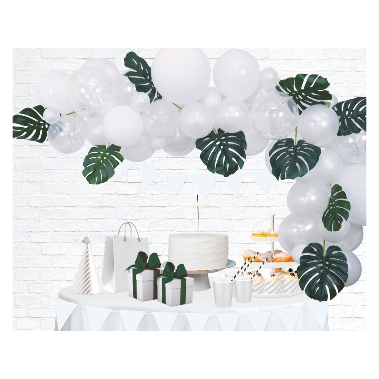 Ensemble d'arcs de ballons Globos blanc