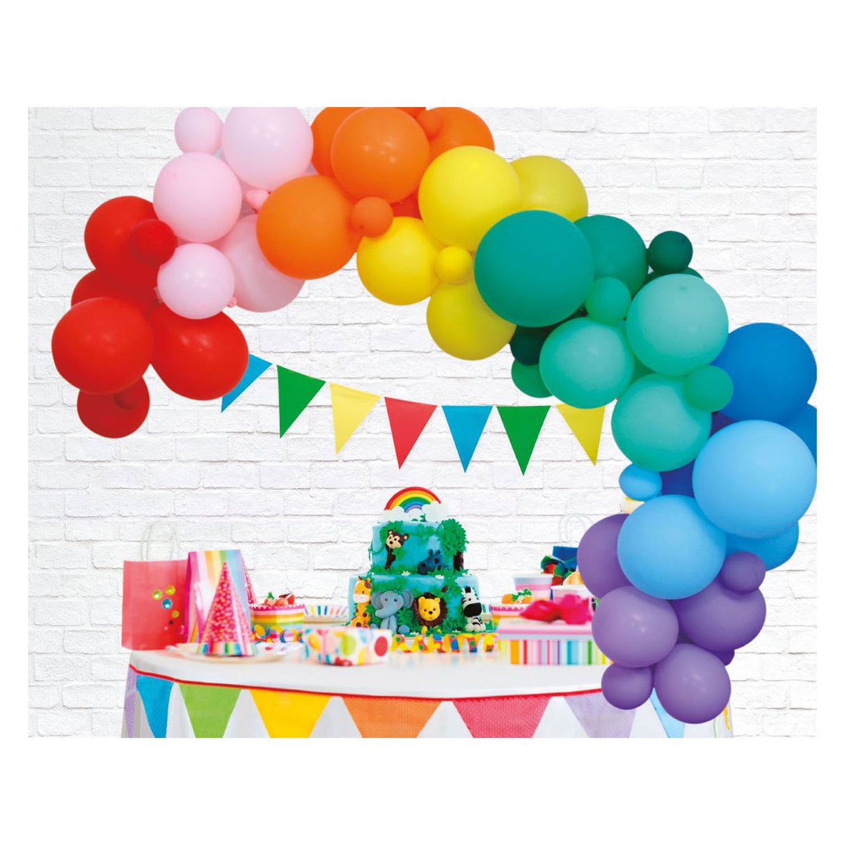 Ensemble d'arche de ballons Globos arc-en-ciel