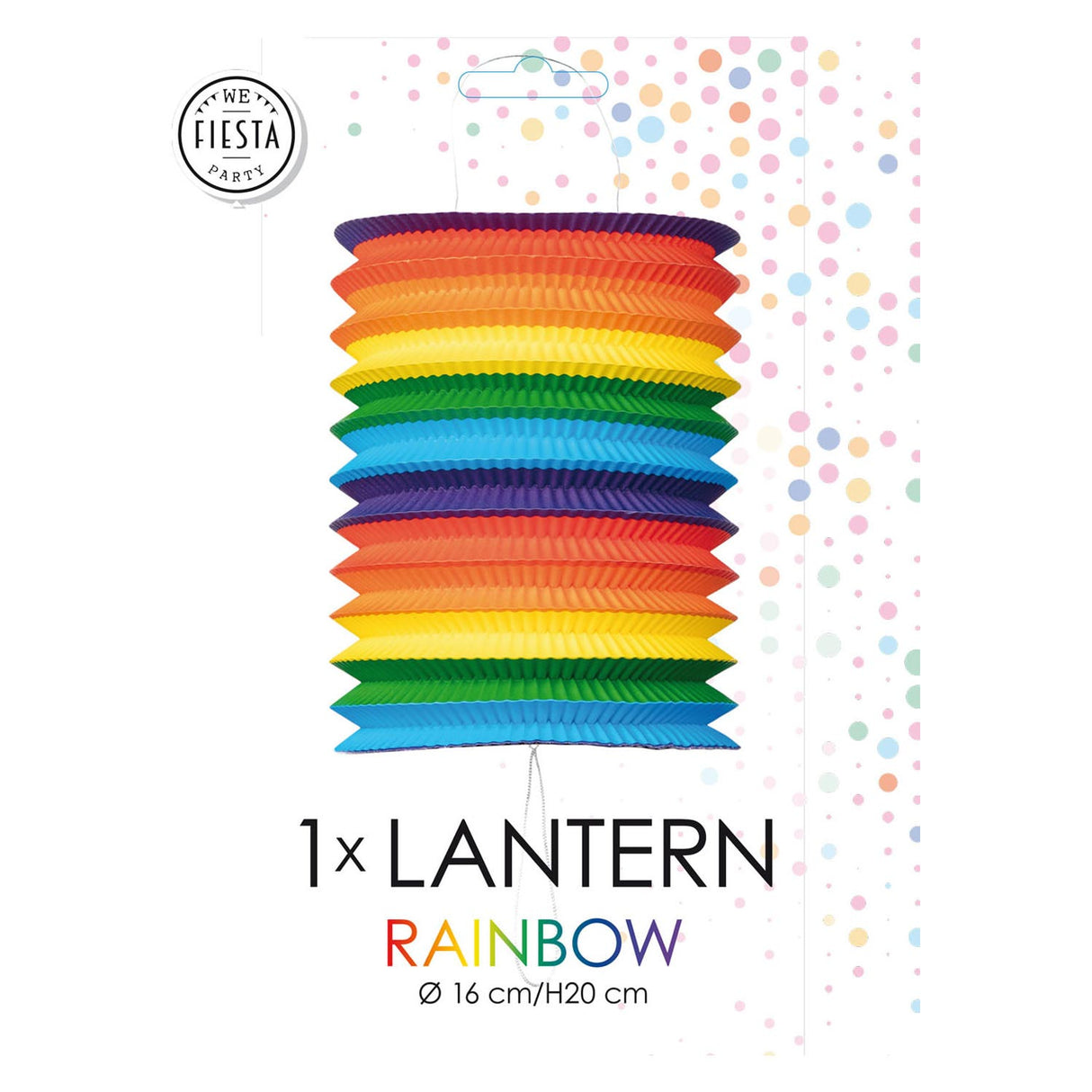 Lanterne en papier Globos arc-en-ciel, 16 cm