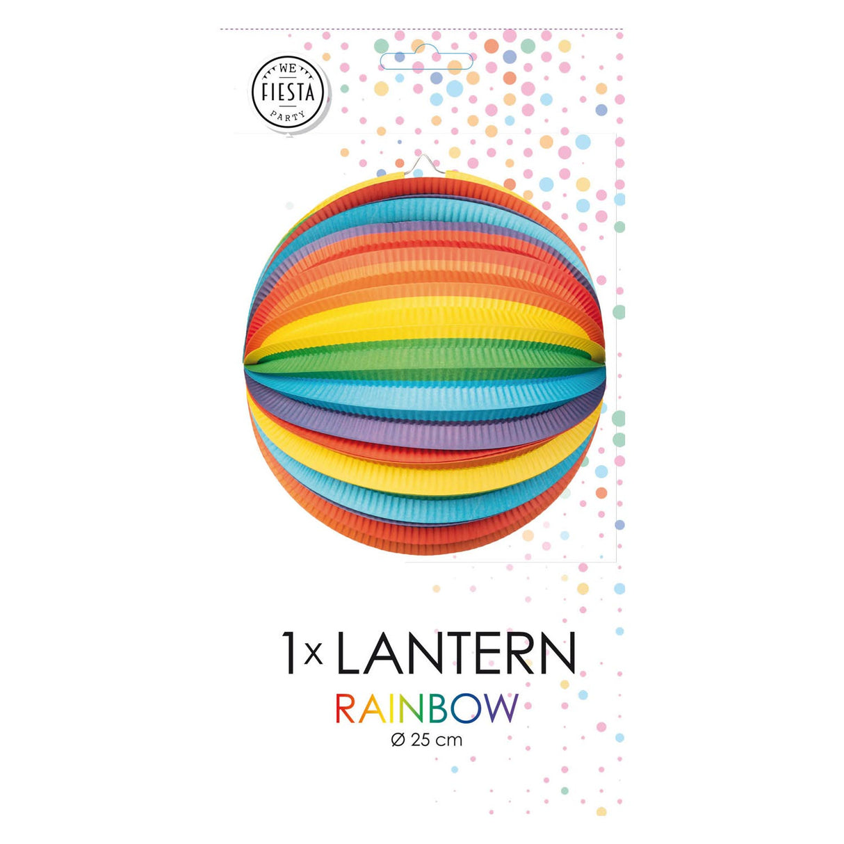 Lanterne en papier Globos ronde arc-en-ciel, 25 cm