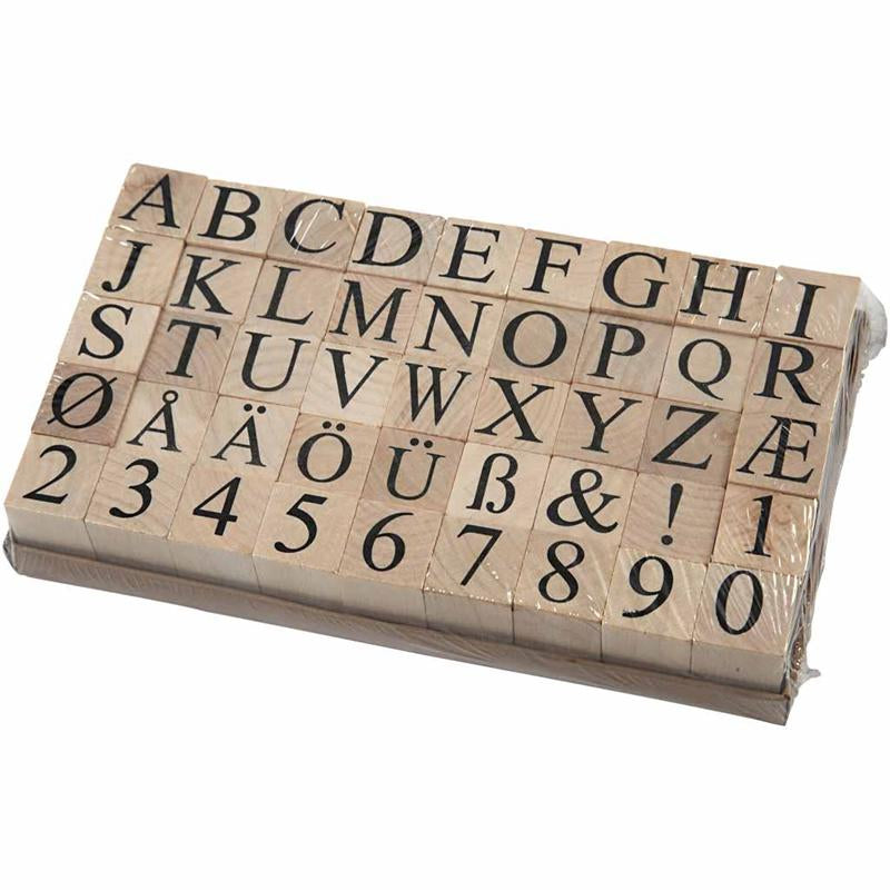 Creativ Company Wooden Stamp Set, 45dlg.