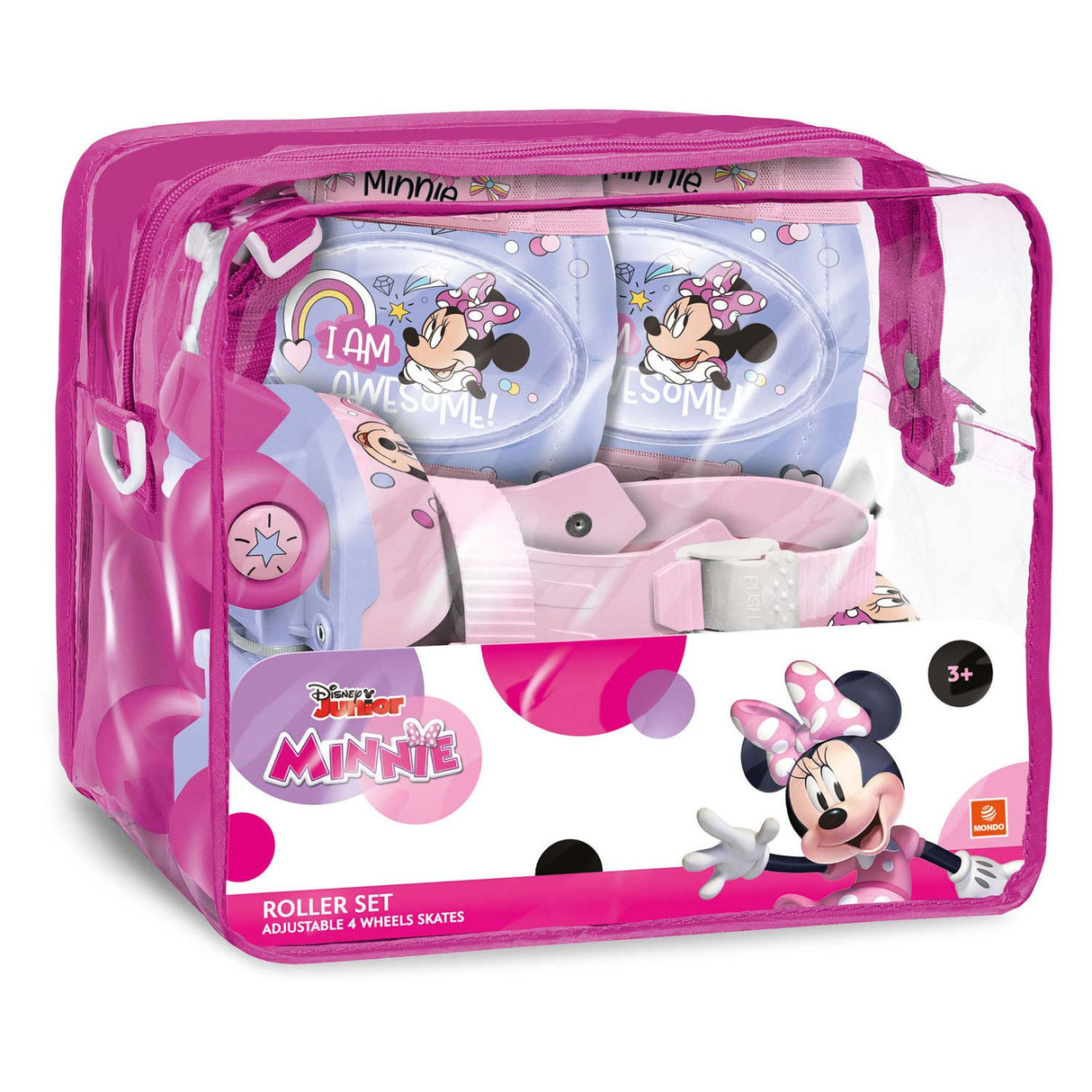 Mondo Disney Minnie Roller patinage avec ensemble de protection