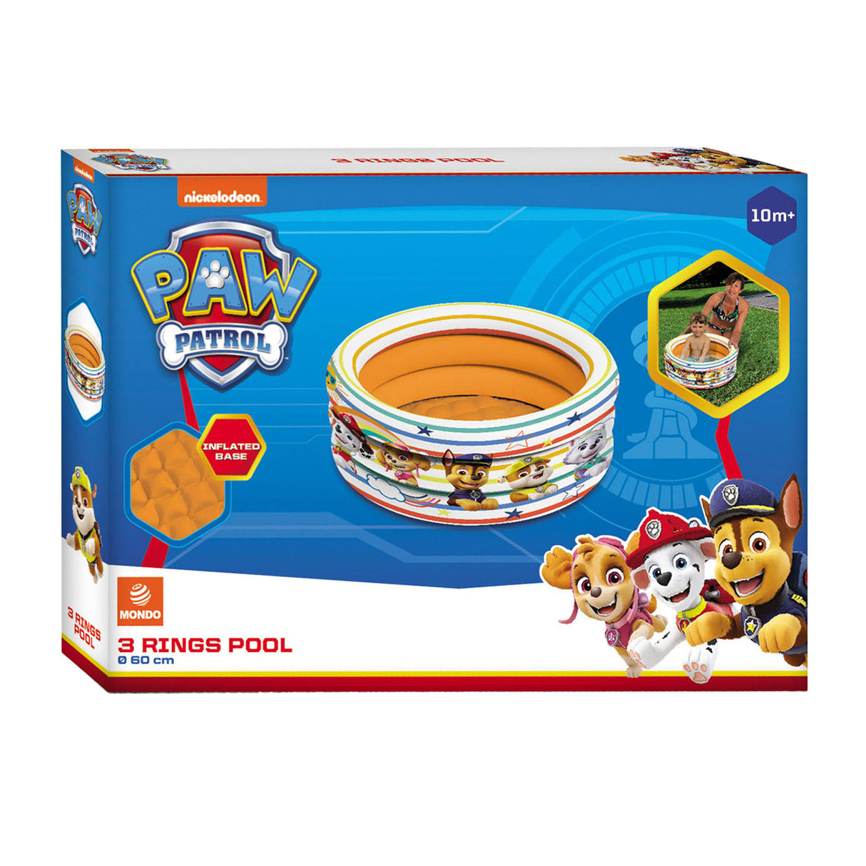 Mondo Piscine Pool Paw Patrol 3 anneaux, 60 cm