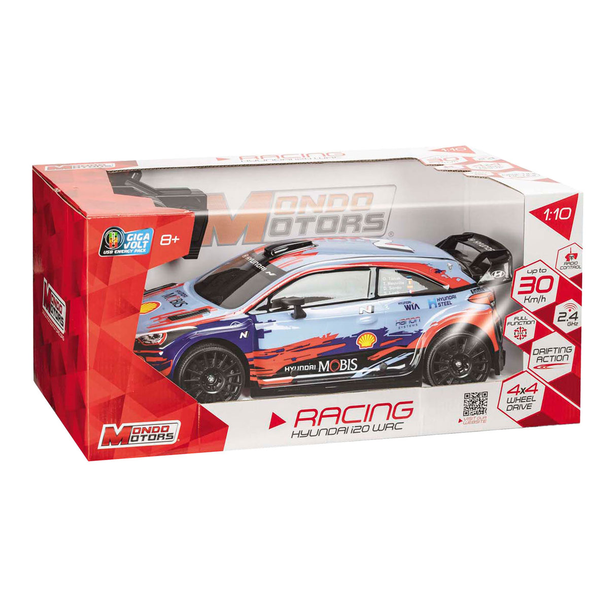 Voiture télécommandée Mondo Motors - Hyundai i20 WRC 23, échelle 1:10
