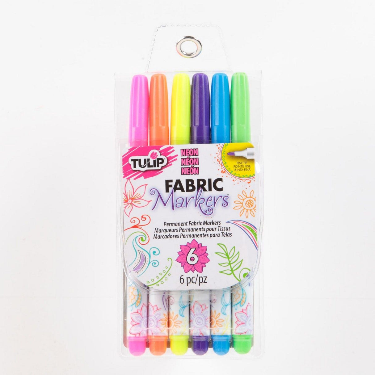 Tulip • marqueurs pour tissus néon fin 6pcs