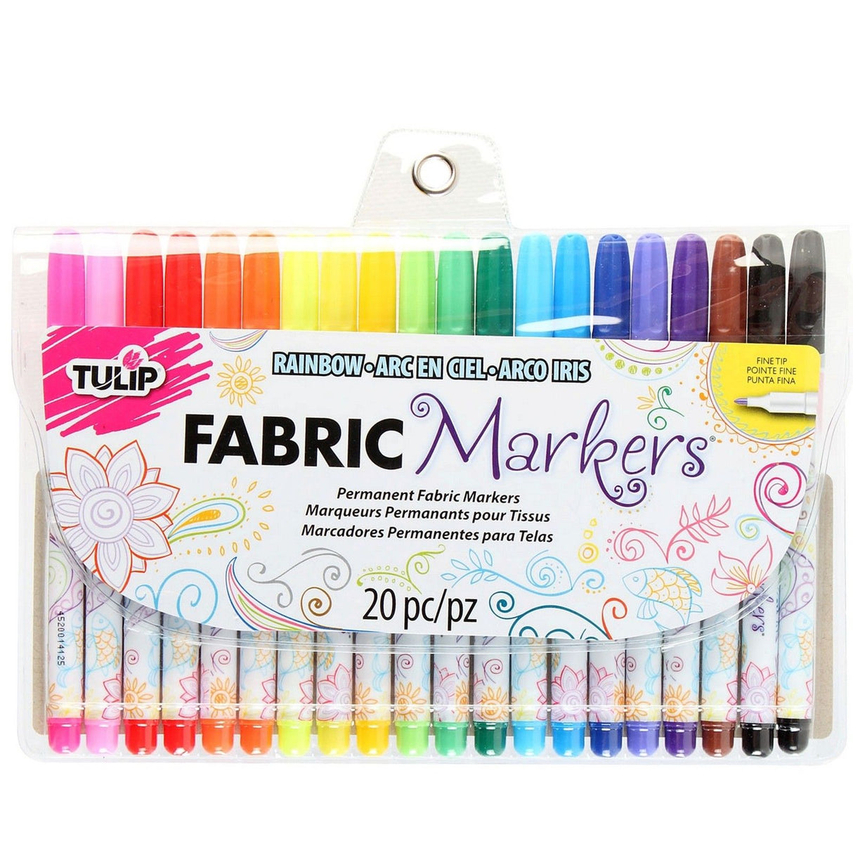 Tulipe • marqueurs textiles arc-en-ciel 20 pcs.