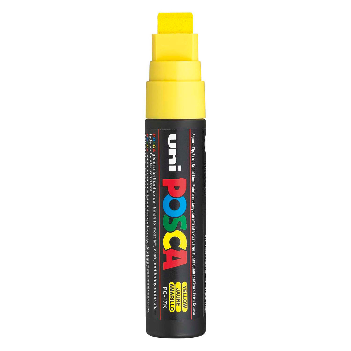 Marqueur Uni-posca posca, taille PC-17k, largeur de trait 15 mm, extra large, jaune, 1 pièce