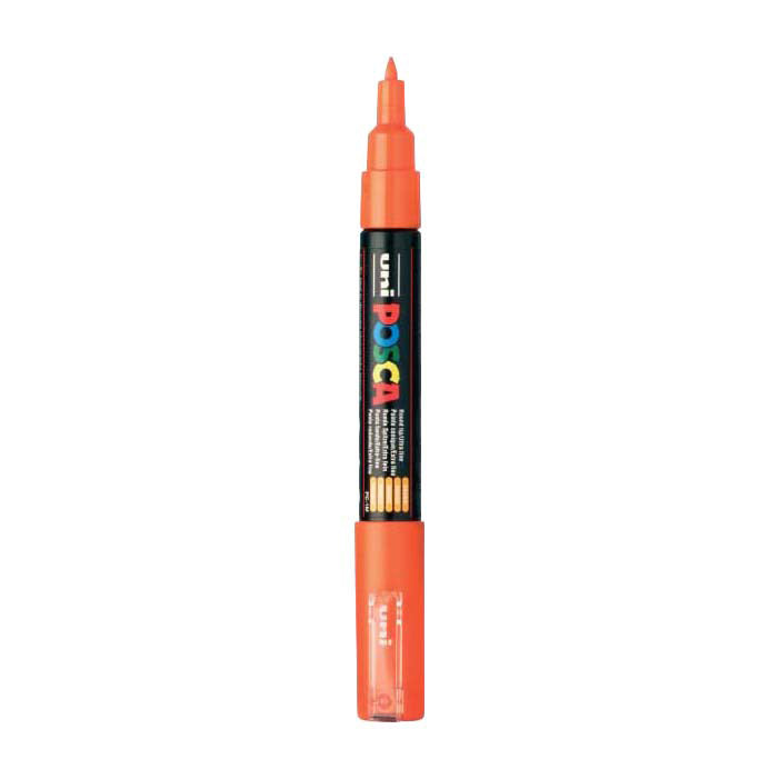 Marqueur Uni-posca posca, taille pc-1m, largeur de trait 0,7 mm, extra-fin, orange, 1 pièce