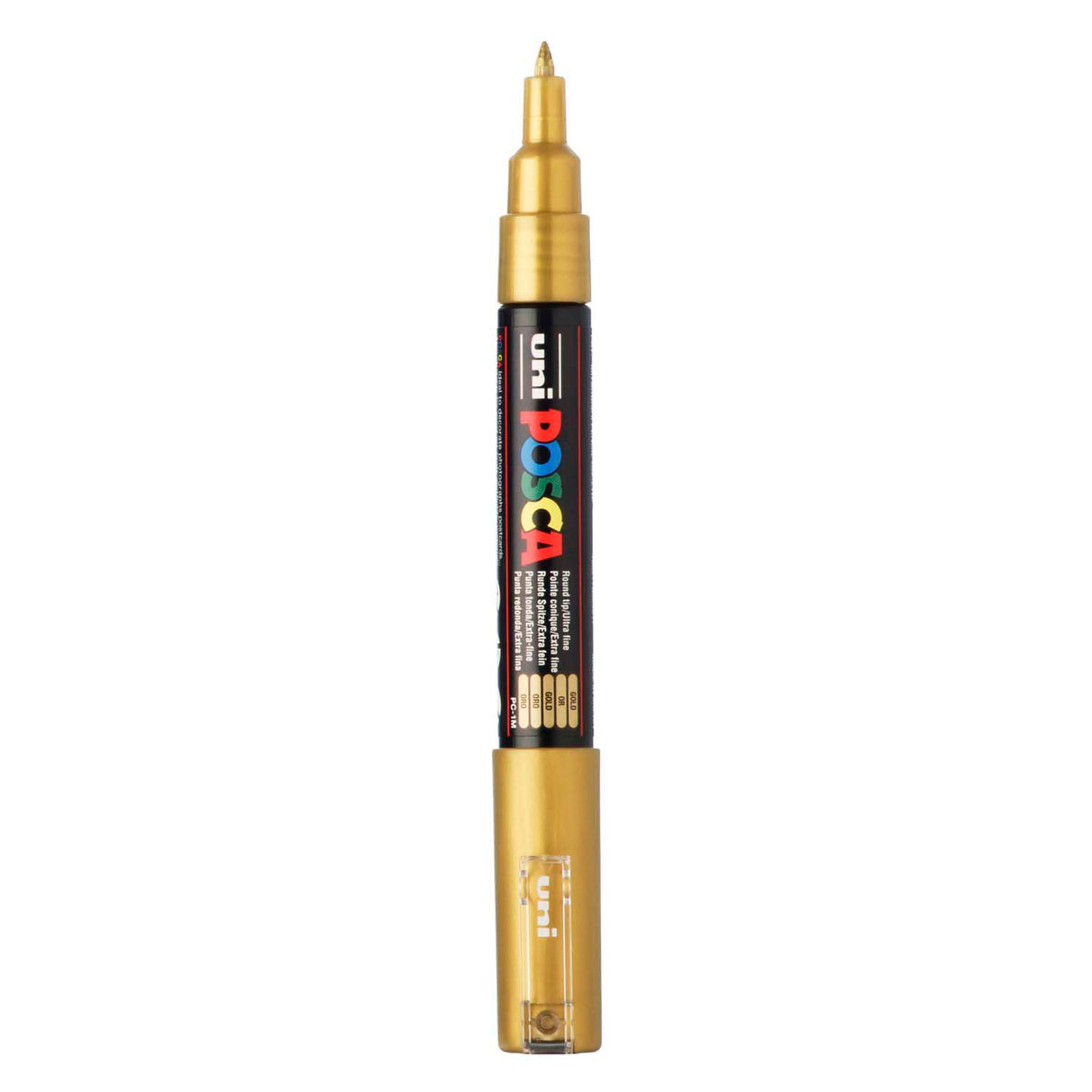 Marqueur peinture Uni posca 1mc or - pointe conique - 1 mm