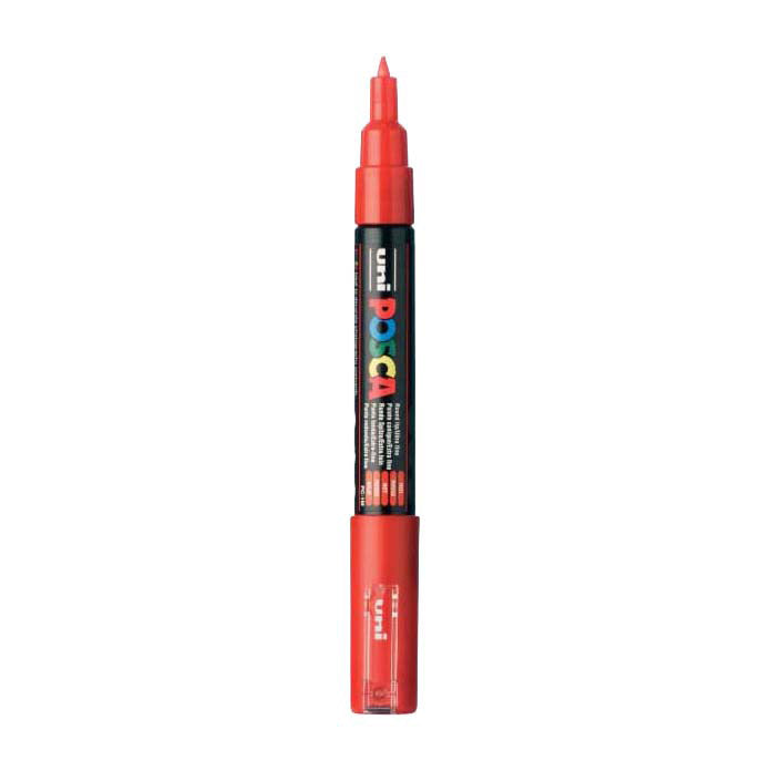 Marqueur peinture Uni posca 1mc rouge - pointe conique - 1 mm