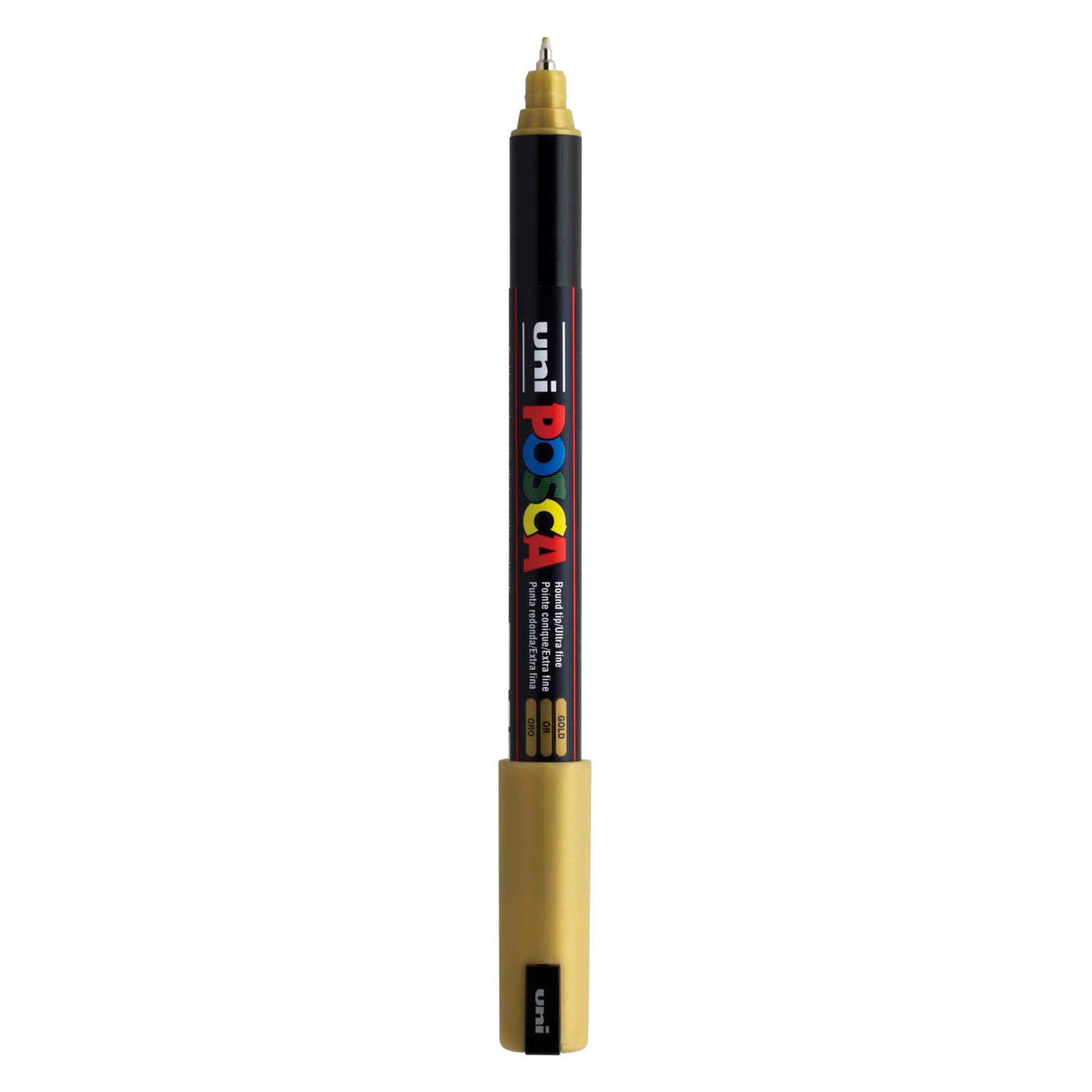 Marqueur Uni-posca posca, taille pc-1mr, largeur de trait 0,7 mm, extra-fin, doré, 1 pièce