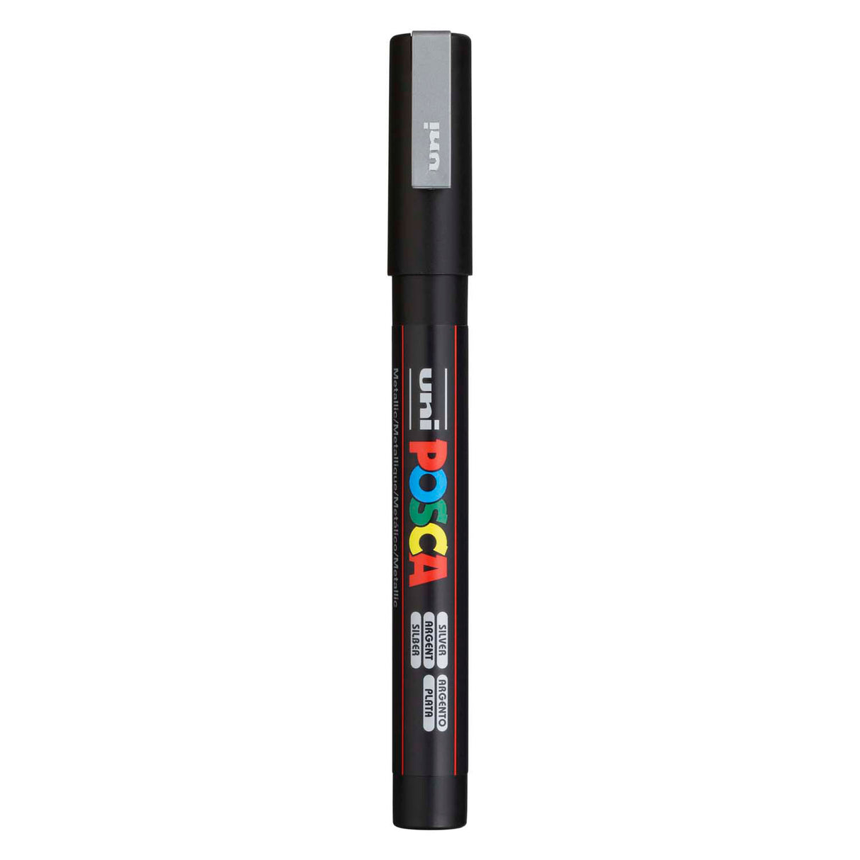Marqueur Uni-posca posca, taille pc-3m, largeur de trait 0,9-1,3 mm, fin, argent, 1 pièce