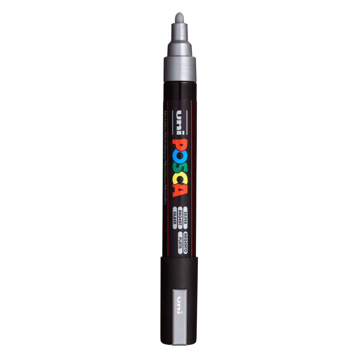 Marqueur Uni-posca posca, taille pc-5m, largeur de trait 2,5 mm, moyen, argent, 1 pièce