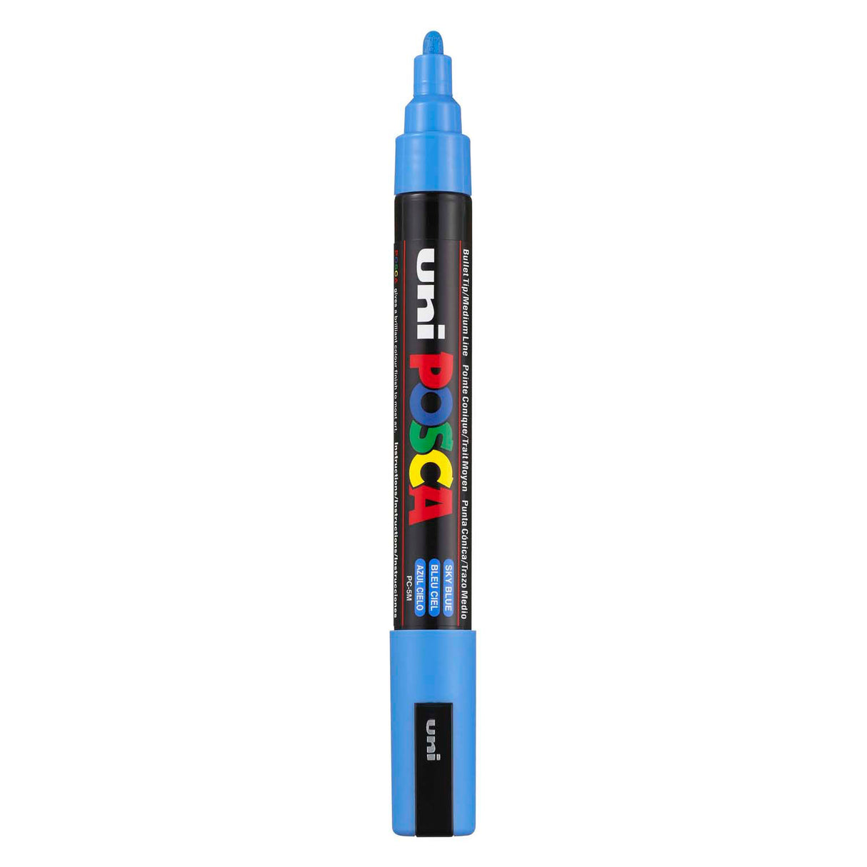 Marqueur Uni-posca posca, taille pc-5m, largeur de trait 2,5 mm, moyen, bleu ciel, 1 pièce