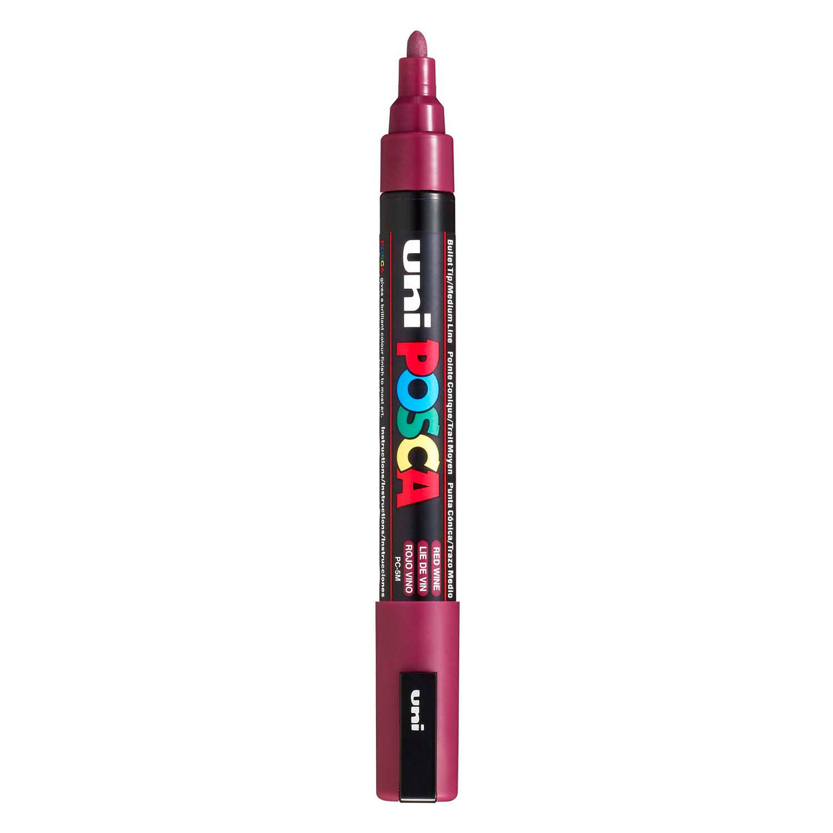 Marqueur Uni-posca posca, taille pc-5m, largeur de trait 2,5 mm, moyen, vin rouge, 1 pièce