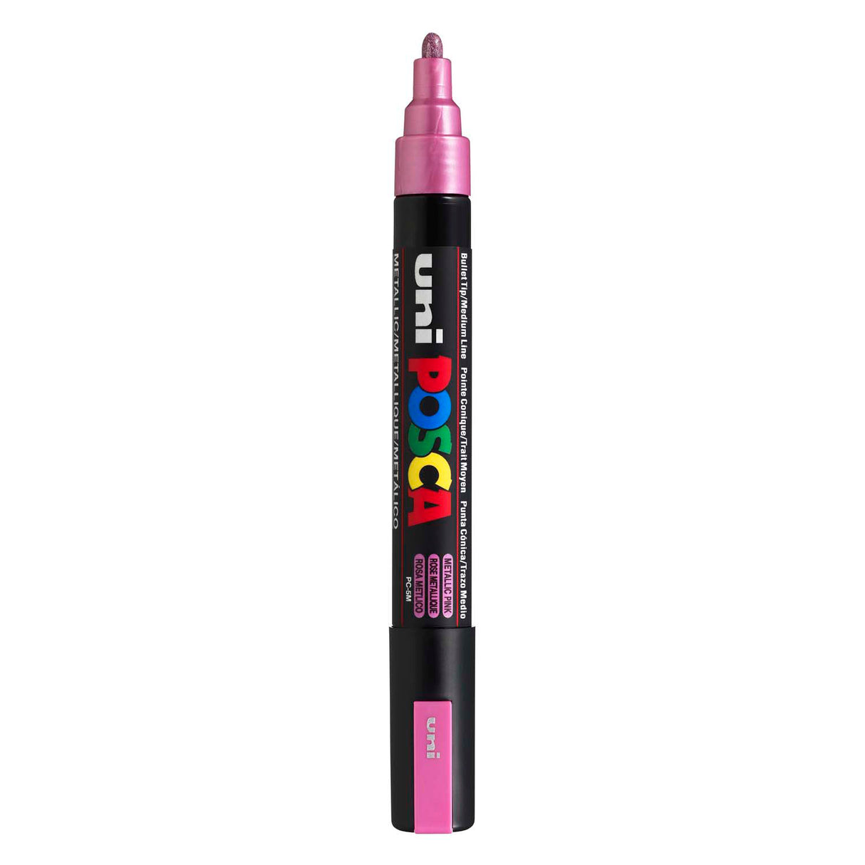 Marqueur Uni-posca posca, taille pc-5m, largeur de trait 2,5 mm, moyen, rose métallisé, 1 pièce