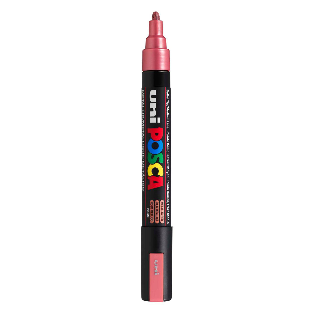 Marqueur Uni-posca posca, taille pc-5m, largeur de trait 2,5 mm, moyen, rouge métallisé, 1 pièce