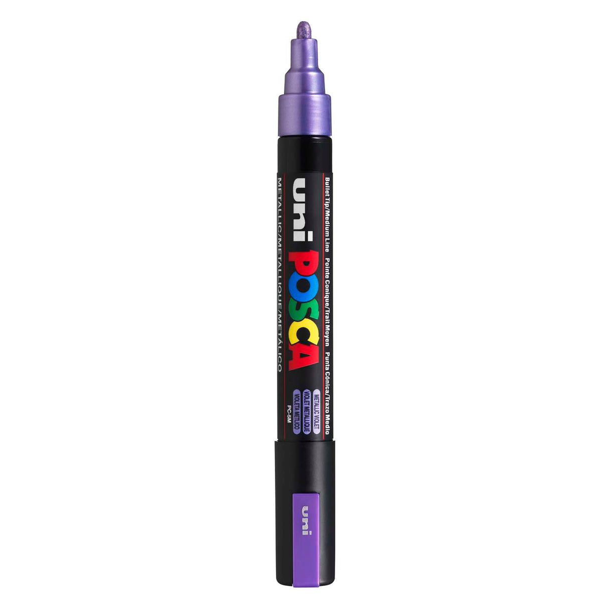 Marqueur Uni-posca posca, taille pc-5m, largeur de trait 2,5 mm, moyen, violet métallique, 1 pièce