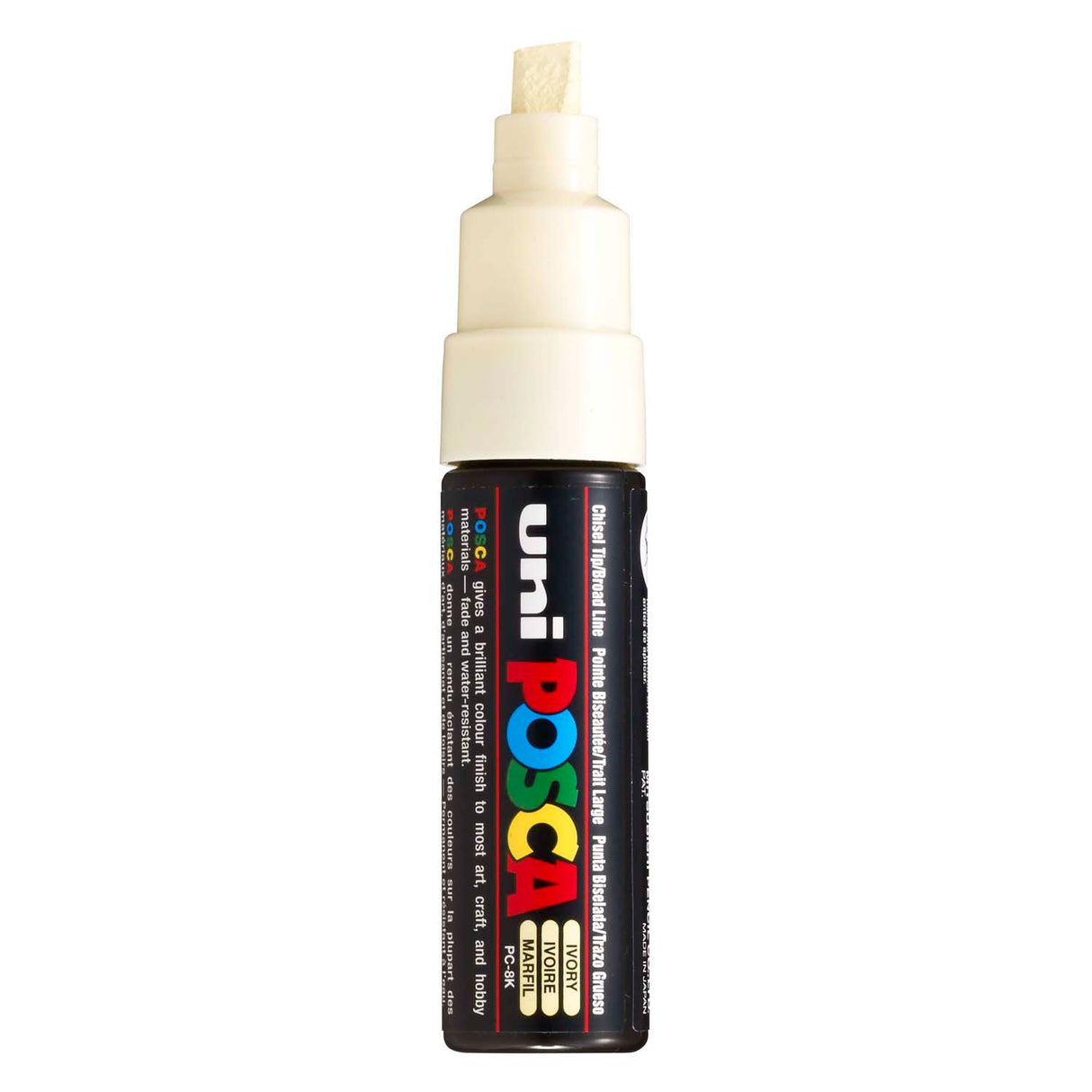 Marqueur Uni-posca posca, taille PC-8k, largeur de trait 8 mm, large, ivoire, 1 pièce
