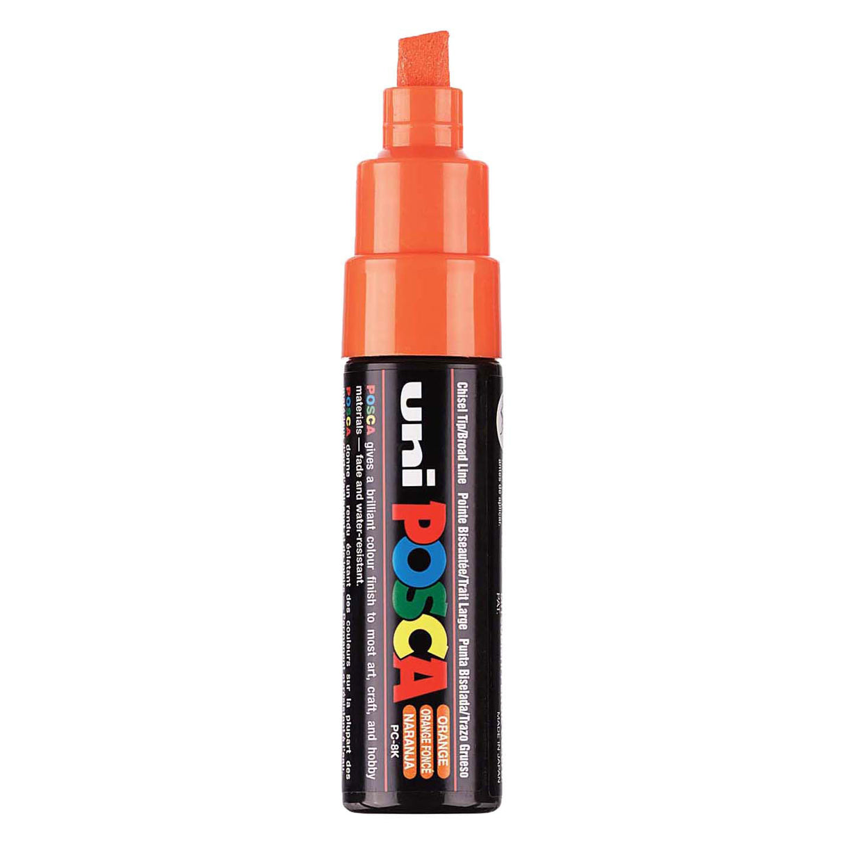 Marqueur Uni-posca posca, taille PC-8k, largeur de trait 8 mm, large, orange, 1 pièce